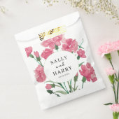 繊細なピンクの結婚花 フェイバーバッグ (封をした状態)