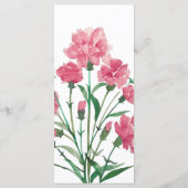 繊細なピンクの結婚花 メニュー (裏面)