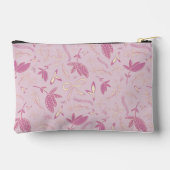 繊細なピンクの花と弓 アクセサリーポーチ (裏面)