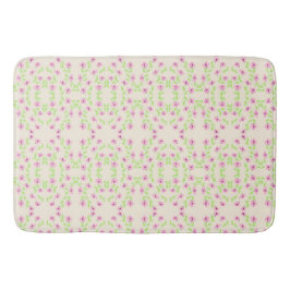 繊細なピンクの花のバスマットあなたのサイズを選択 バスマット