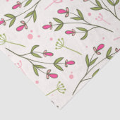 繊細なピンクの花のパターン 薄葉紙 (詳細)