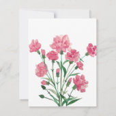 繊細なピンクの花コレクシ結婚ョン 出欠カード (裏面)