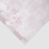 繊細なピンクの花ピンク/白いチェッカーボード 薄葉紙 (詳細)