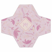 繊細なピンクの花模様と弓 サッカーボール (フラット)