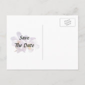 繊細なピンクの蘭がSave the Date 案内ポストカード (裏面)