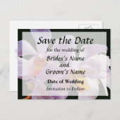 繊細なピンクの蘭　日程を保存 案内ポストカード (正面/裏面)