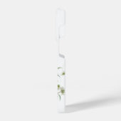 繊細なピンクの赤面牡丹と蝶 iPhoneケース (左側面)