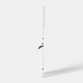 繊細なピンクの赤面牡丹と蝶 iPhoneケース (右側面)