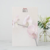 繊細なピンクのphalaenopsisオーキッド結婚の製品 便箋 (スタンド正面)