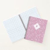 繊細なピンクコケット弓 ノートブック (内部)