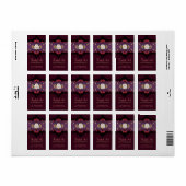 繊細なピンクパープルフラクタルアーティストリー垂直 ラベル (フルシート)