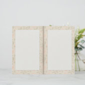 繊細なピンクフローラ筆記用紙 (スタンド正面)