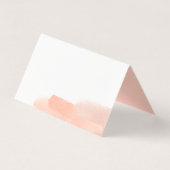 繊細なピンクブラシ赤面結婚のテーブル座席表 (裏面)