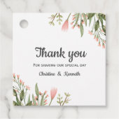 繊細なピンク感謝していの野結婚花 フェイバータグ (正面)