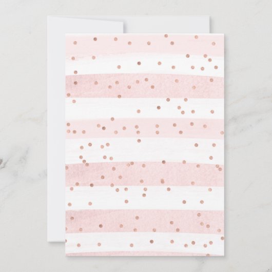 繊細なピンク色の水色の白鳥の赤ちゃんシャワー 招待状 (裏面)