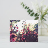 繊細なピンク色の花 ポストカード (スタンド正面)