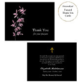 繊細なピンク離れの聖母の葬儀 サンキューカード