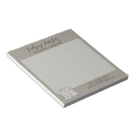 繊細なファブリックのテクスチャカスタマイズ可能なQRコードメモ帳 ノートパッド