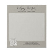 繊細なファブリックのテクスチャカスタマイズ可能なQRコードメモ帳 ノートパッド (正面)