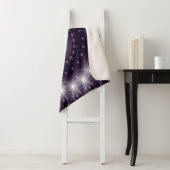 繊細なファンシー黒と白のラウンドレース シェルパブランケット (インサイチュ)