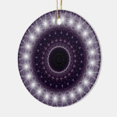 繊細なファンシー黒と白のラウンドレース セラミックオーナメント (左)