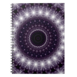 繊細なファンシー黒と白のラウンドレース ノートブック