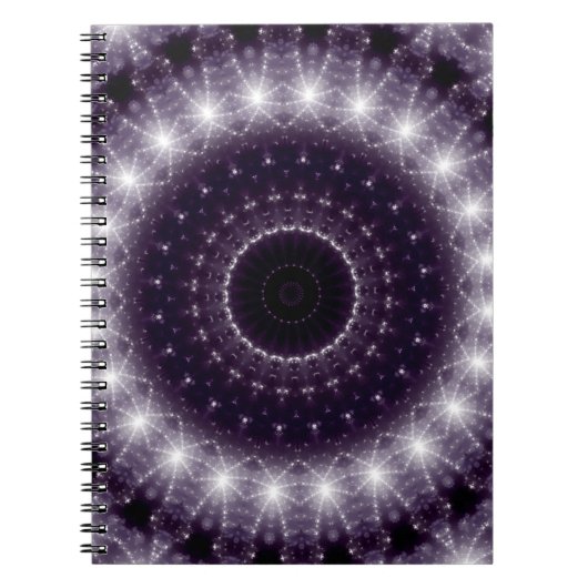 繊細なファンシー黒と白のラウンドレース ノートブック (正面)