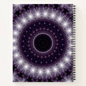 繊細なファンシー黒と白のラウンドレース ノートブック (裏面)