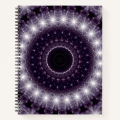 繊細なファンシー黒と白のラウンドレース ノートブック (正面)