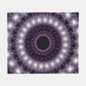 繊細なファンシー黒と白のラウンドレース フリースブランケット (正面(横))