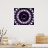 繊細なファンシー黒と白のラウンドレース ポスター (キッチン)