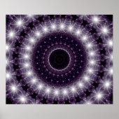 繊細なファンシー黒と白のラウンドレース ポスター (正面)