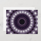 繊細なファンシー黒と白のラウンドレース ポストカード (正面/裏面)