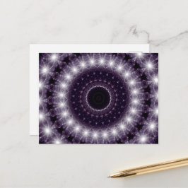 繊細なファンシー黒と白のラウンドレース ポストカード