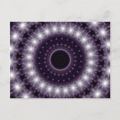 繊細なファンシー黒と白のラウンドレース ポストカード (正面)