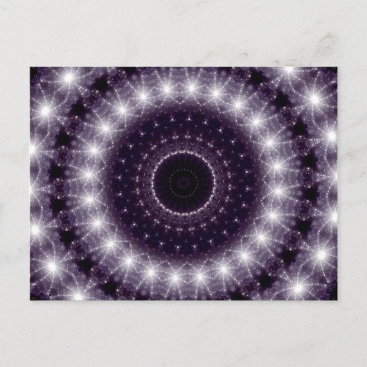 繊細なファンシー黒と白のラウンドレース ポストカード (正面)