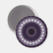 繊細なファンシー黒と白のラウンドレース マグネット (正面/裏面)