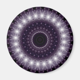 繊細なファンシー黒と白のラウンドレース マグネット