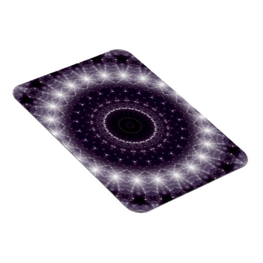 繊細なファンシー黒と白のラウンドレース マグネット (右側)