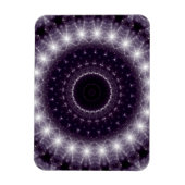 繊細なファンシー黒と白のラウンドレース マグネット (縦)