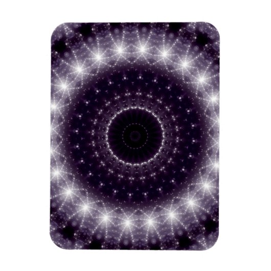 繊細なファンシー黒と白のラウンドレース マグネット (縦)