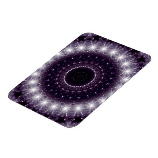 繊細なファンシー黒と白のラウンドレース マグネット (左側)