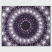 繊細なファンシー黒と白のラウンドレース ラッピングペーパー (フラット)