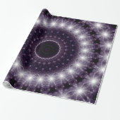 繊細なファンシー黒と白のラウンドレース ラッピングペーパー (アンロールド)