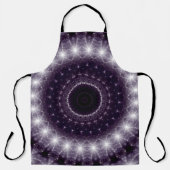 繊細なファンシー黒と白のレースパターン エプロン (正面)