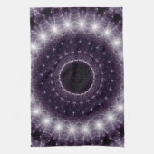 繊細なファンシー黒と白のレースパターン キッチンタオル (縦)