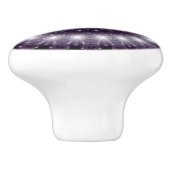 繊細なファンシー黒と白のレースパターン セラミックノブ (側面)