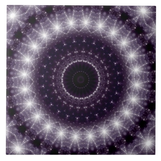 繊細なファンシー黒と白のレースパターン タイル (正面)