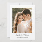 繊細なファンシーNothing Just 結婚 Love's Photo 招待状 (裏面)