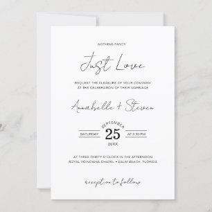 繊細なファンシーNothing Just 結婚 Love's Photo 招待状